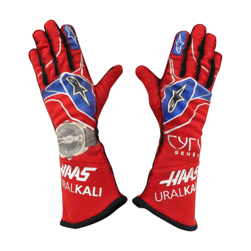 2021 Nikita Mazepin Mexico GP Haas F1 Race Gloves