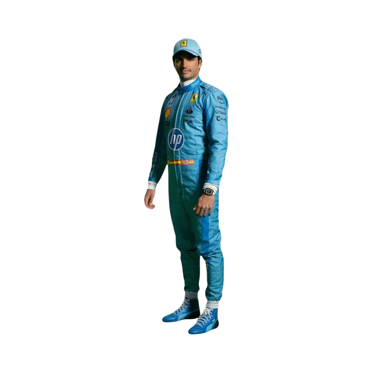 2024 Carlos Sainz Ferrari HP Miami Grand Prix F1 Race Suit