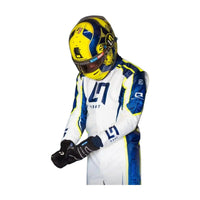 LN Kart OMP Driver Overall White Go Kart Race Suit