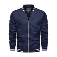 Men's Lightweight Bomber Jacket - Navy Blue