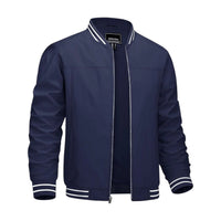 Men's Lightweight Bomber Jacket - Navy Blue