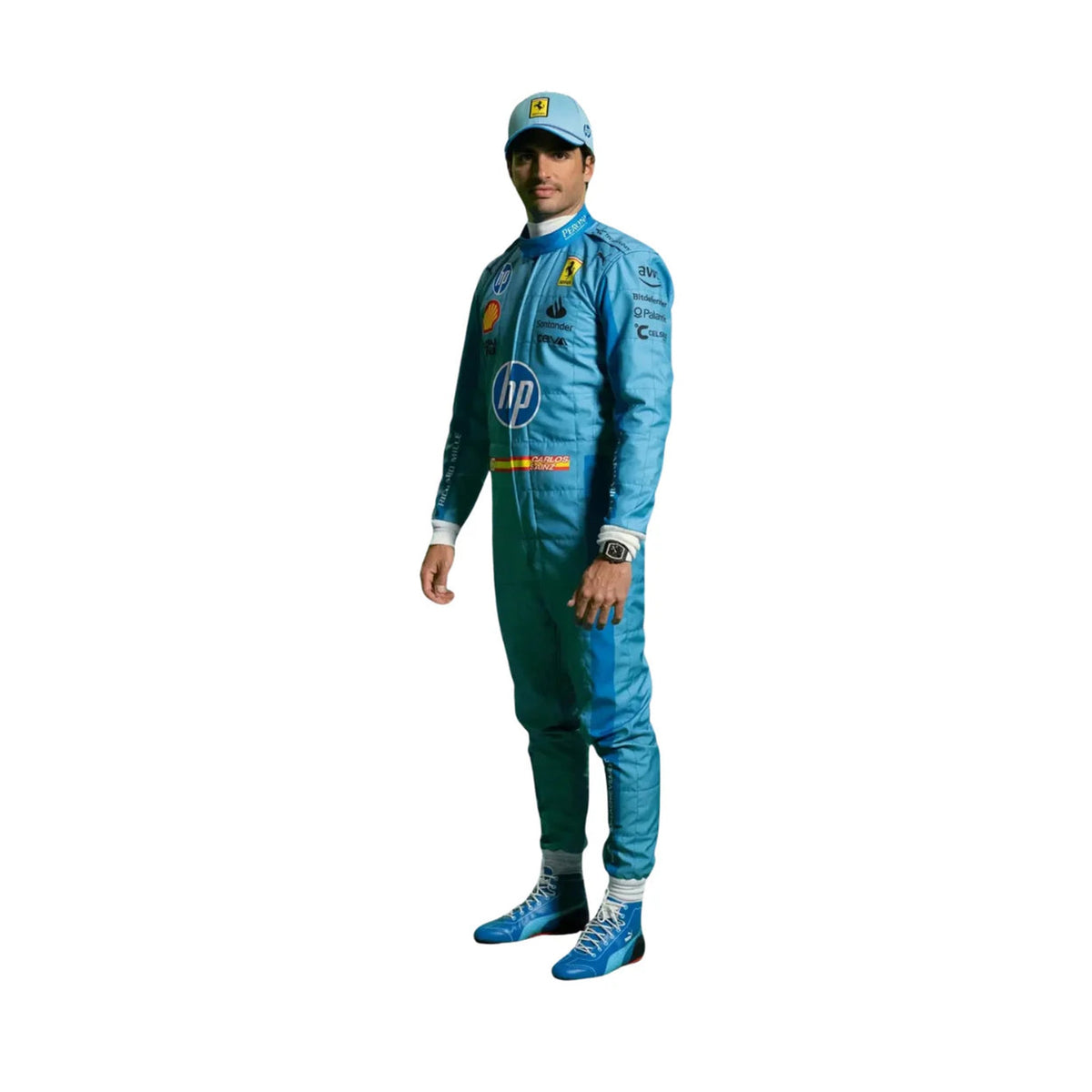 2024 Carlos Sainz Ferrari HP Miami Grand Prix F1 Race Suit