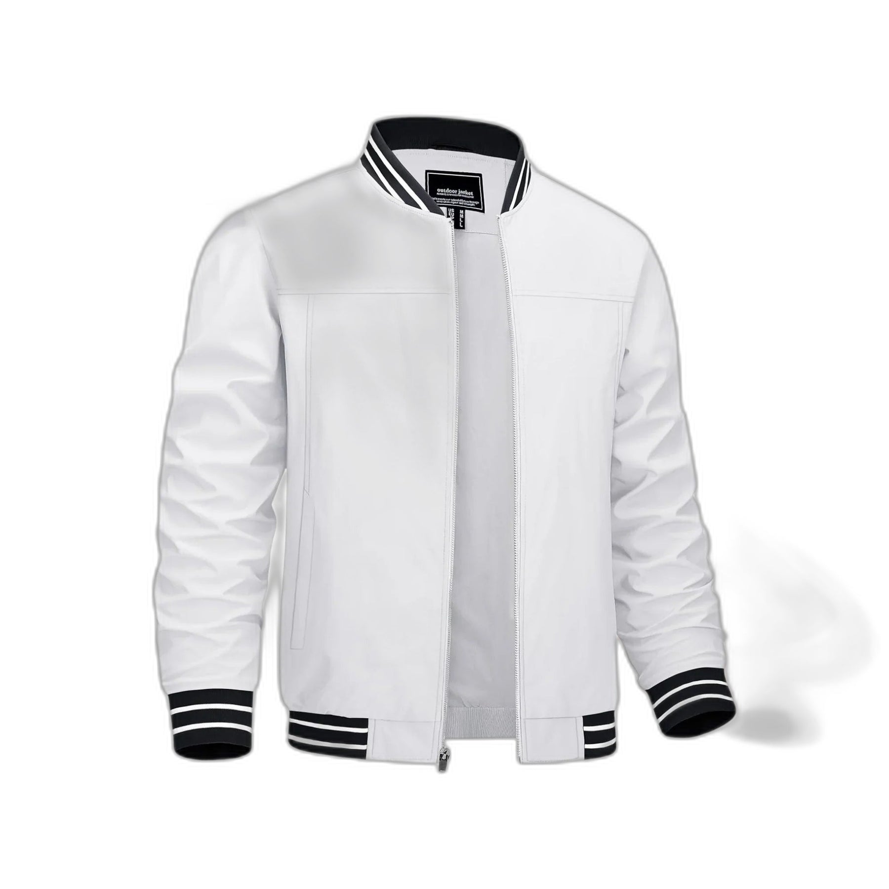 Men's Lightweight Bomber Jacket - White