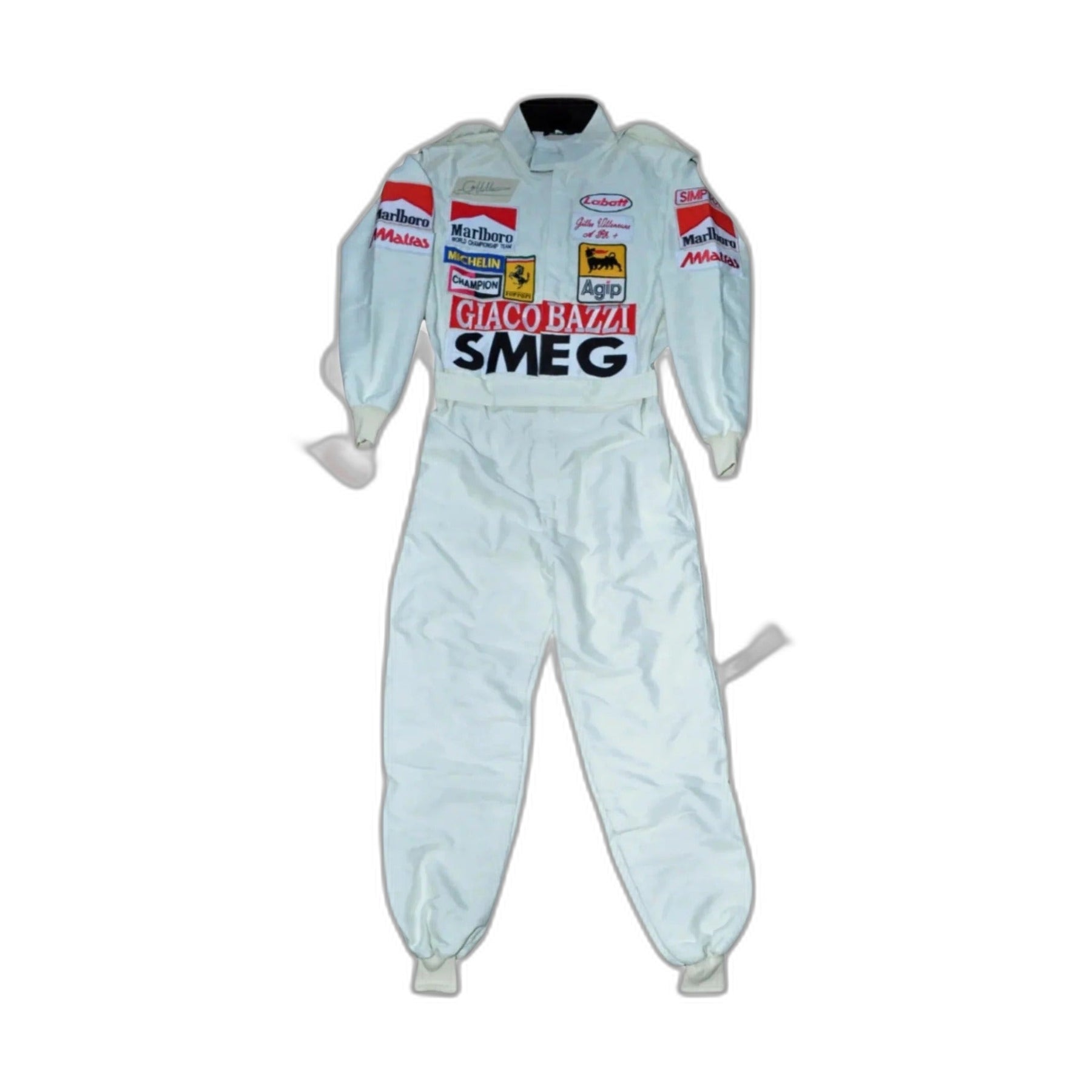 1980 Gilles Villeneuve SMEG Embroidered patches F1 Race Suit