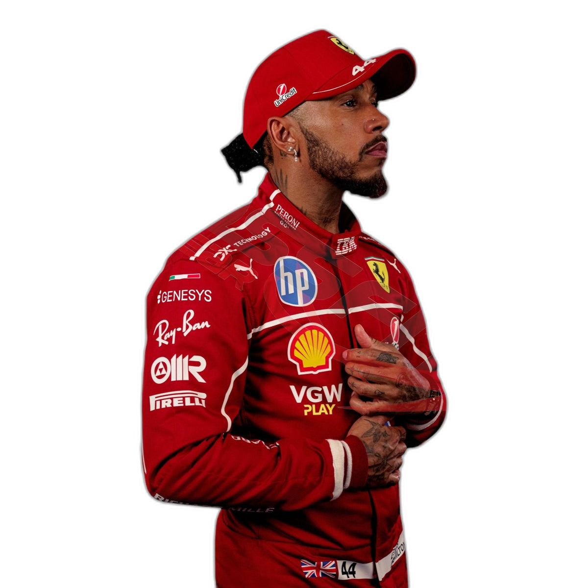 2025 Lewis Hamilton Scuderia Ferrari HP F1 Race Suit