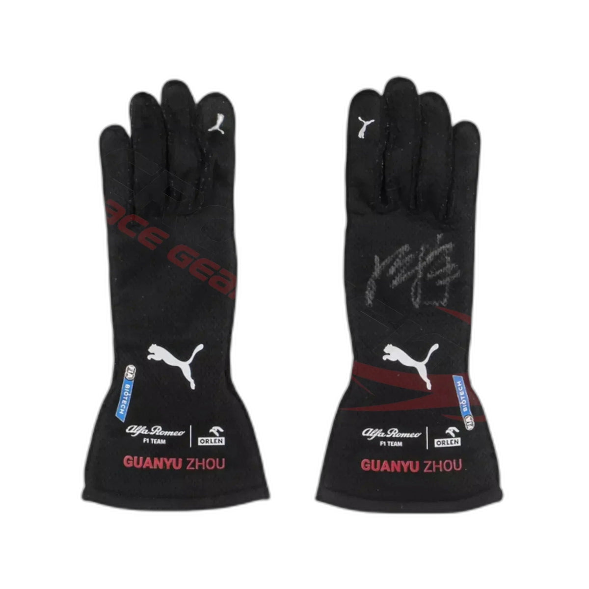 2022 Zhou Guanyu F1 Race Gloves Singapore GP
