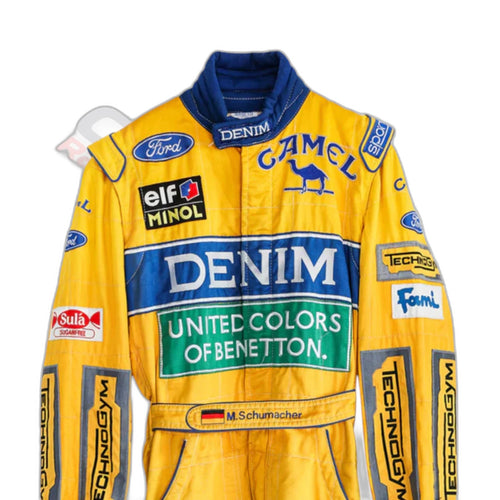 1993 Michael Schumacher Camel Benetton F1 Printed Race Suit