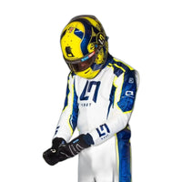 LN Kart OMP Driver Overall White Go Kart Race Suit