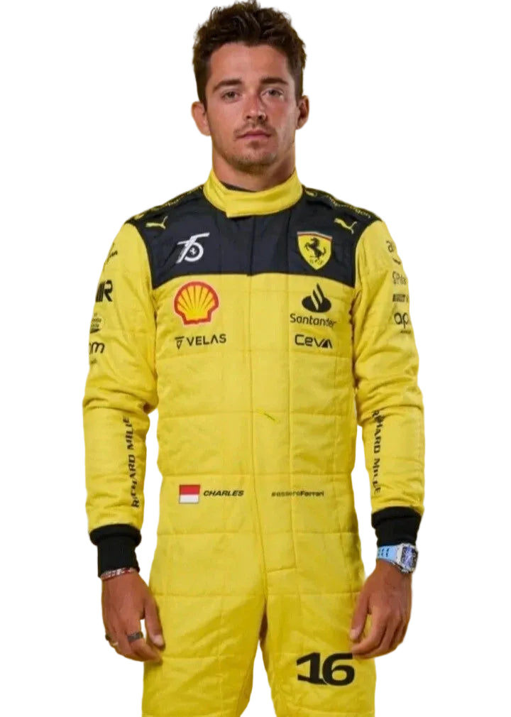 Charles Leclerc Ferrari's 75th anniversary F1 Suit Special Edition